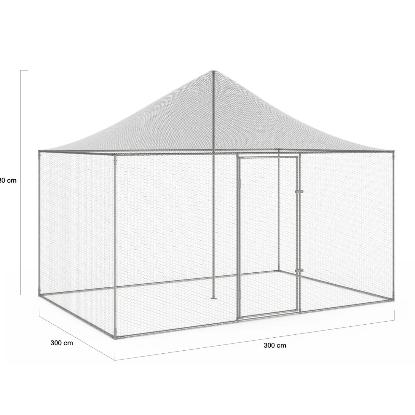 Enclos poulailler en acier galvanisé 6 m² 3x2 m volière extérieure