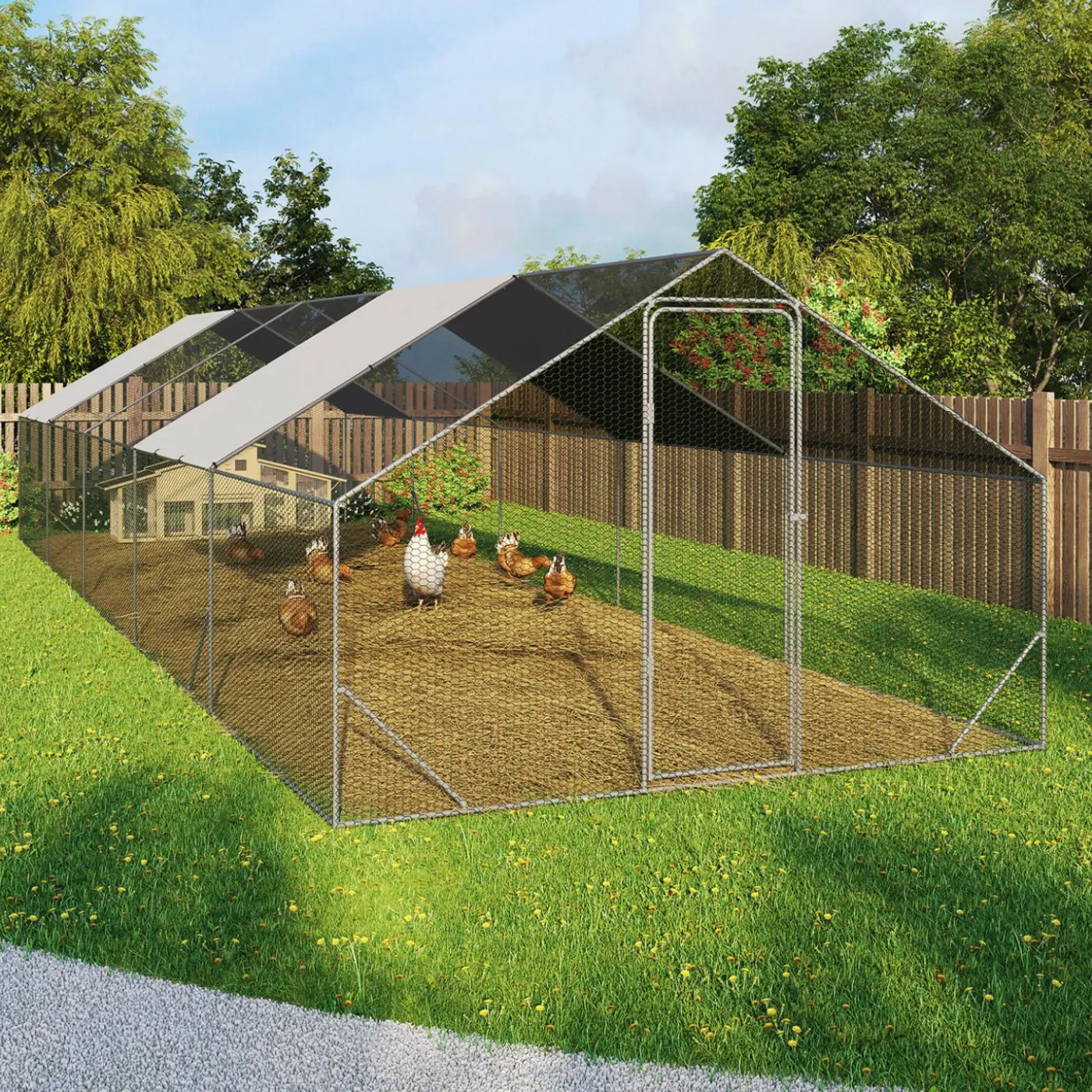 Enclos poulailler 30m²