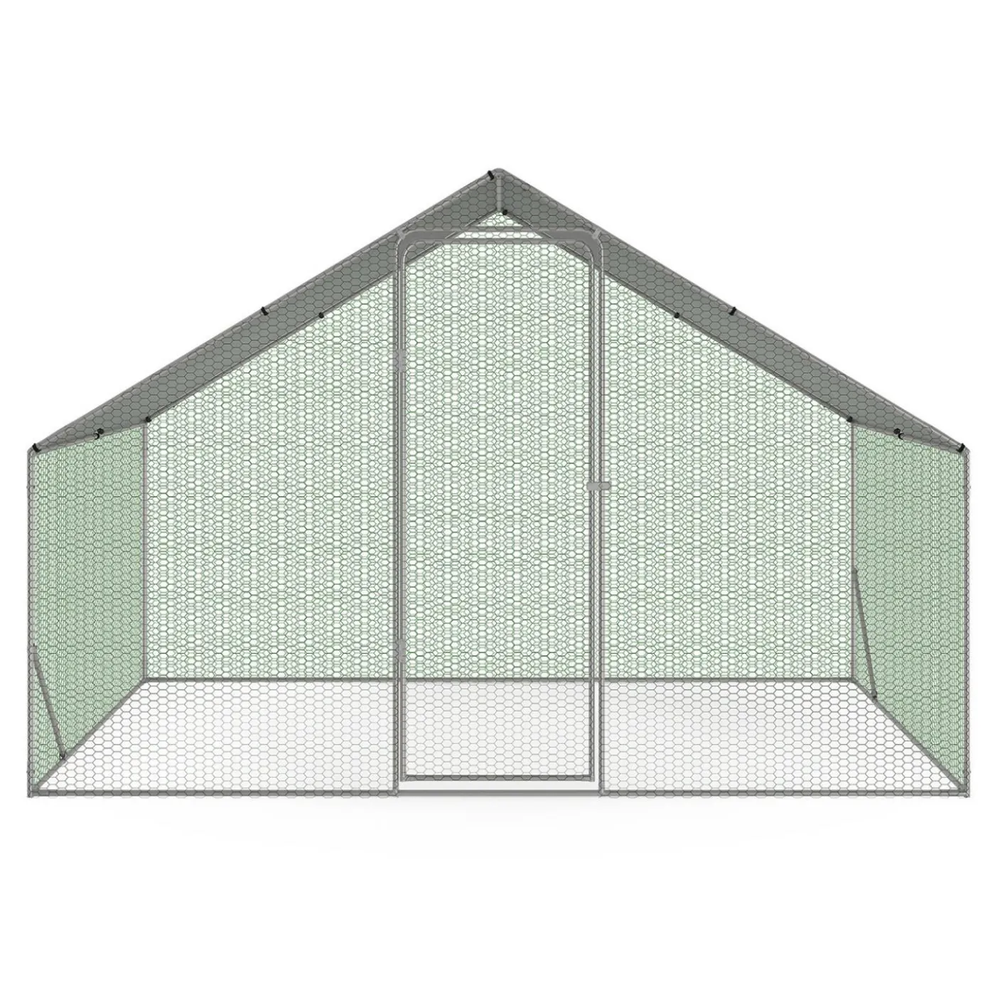 Enclos poules 6 m2 parc grillagé 3x2m acier galvanisé