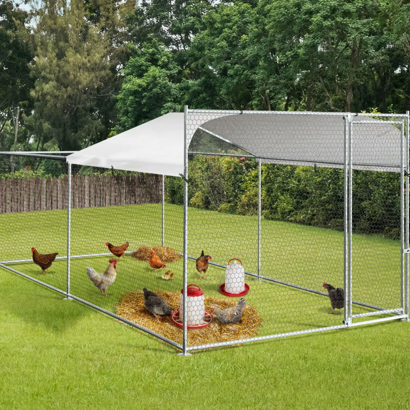 Enclos poules 2x4m acier galvanisé