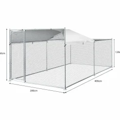 Enclos poules 2x4m acier galvanisé