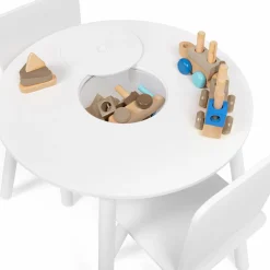 Ensemble de table et chaises pour enfant en bois blanc