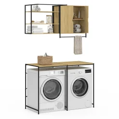 Ensemble pour machine à laver et sèche-linge design industriel
