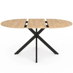 Ensemble table à manger ronde extensible 110 - 150 cm et 4 chaises en velours gris foncé