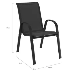 Ensemble table et chaises salon de jardin 6 personnes