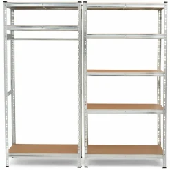 Etagère charge lourde 8 plateaux avec vestiaire
