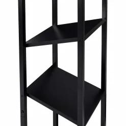 Etagère de rangement pour bois de chauffage en acier noir