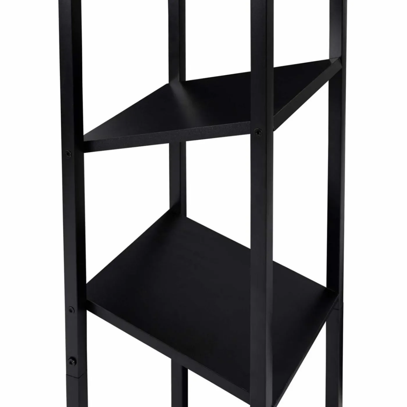 Etagère de rangement pour bois de chauffage en acier noir