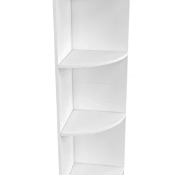 Etagère murale d'angle 5 niveaux blanche à poser ou à fixer