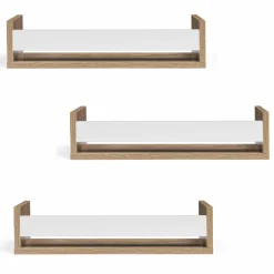 Etagères à épices hêtre et blanc