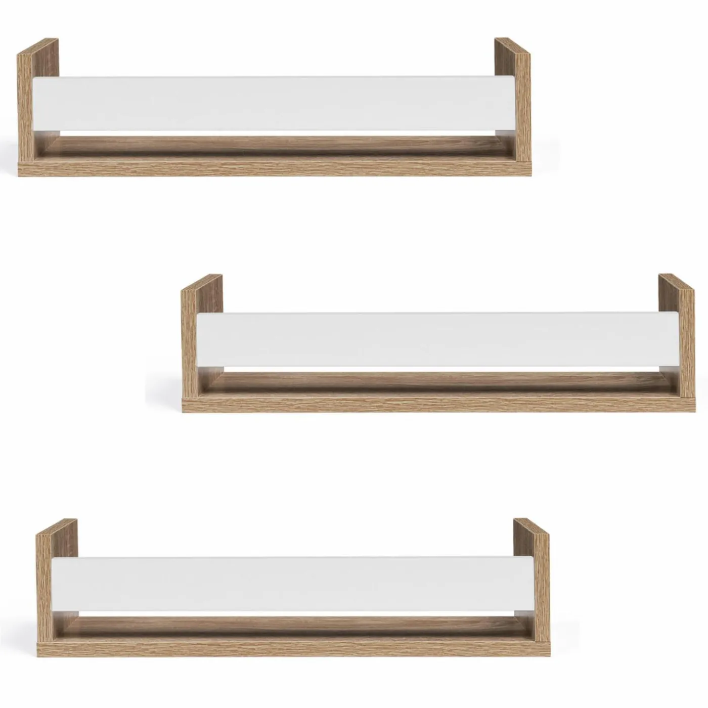 Etagères à épices hêtre et blanc