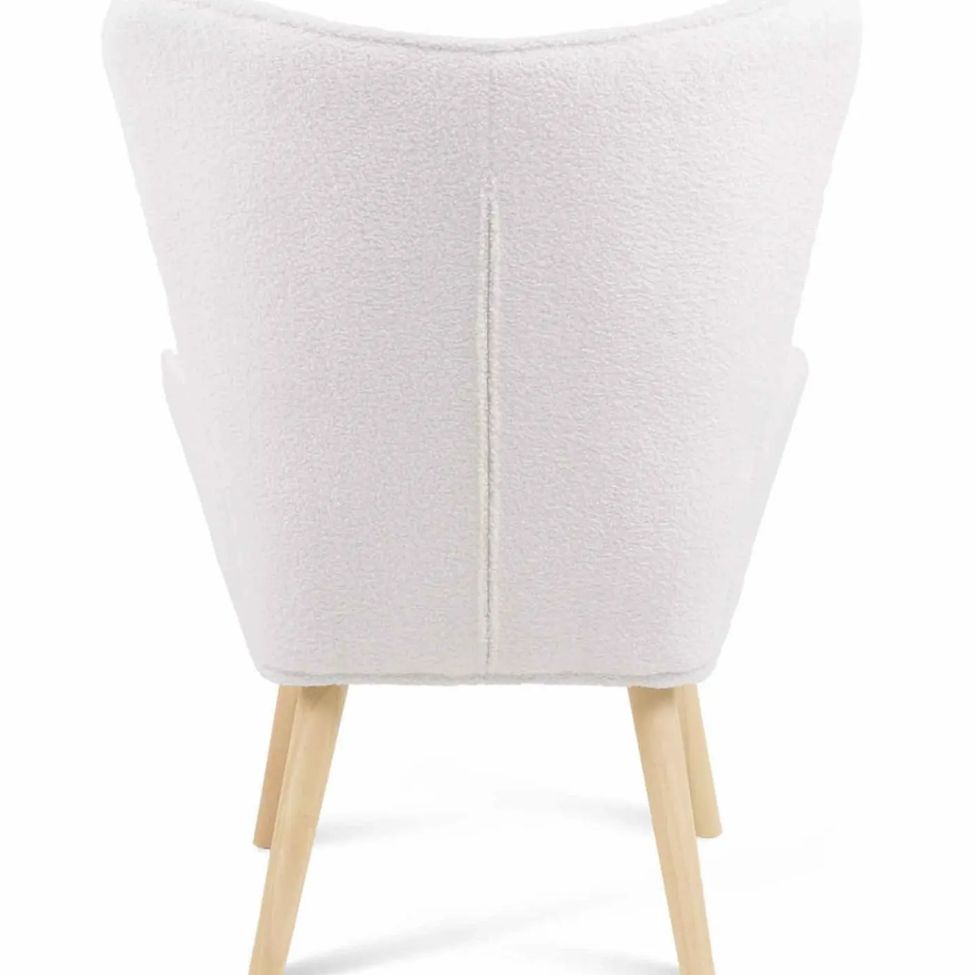 Fauteuil bouclette blanche style scandinave