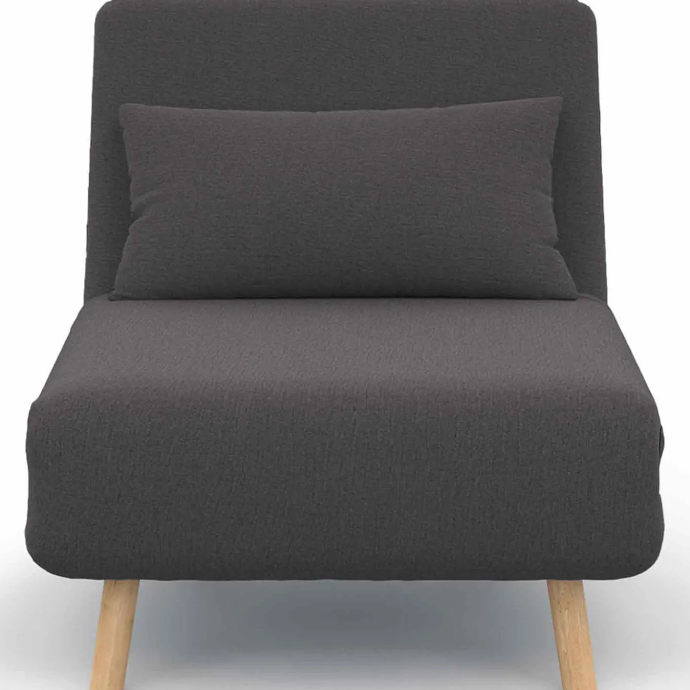 Fauteuil convertible en lit 1 place gris anthracite