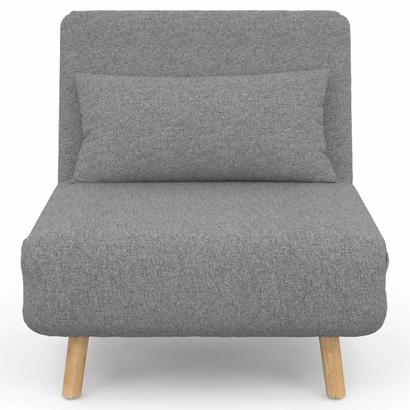 Fauteuil convertible en lit 1 place gris clair