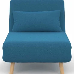Fauteuil convertible en lit 1 place bleu canard
