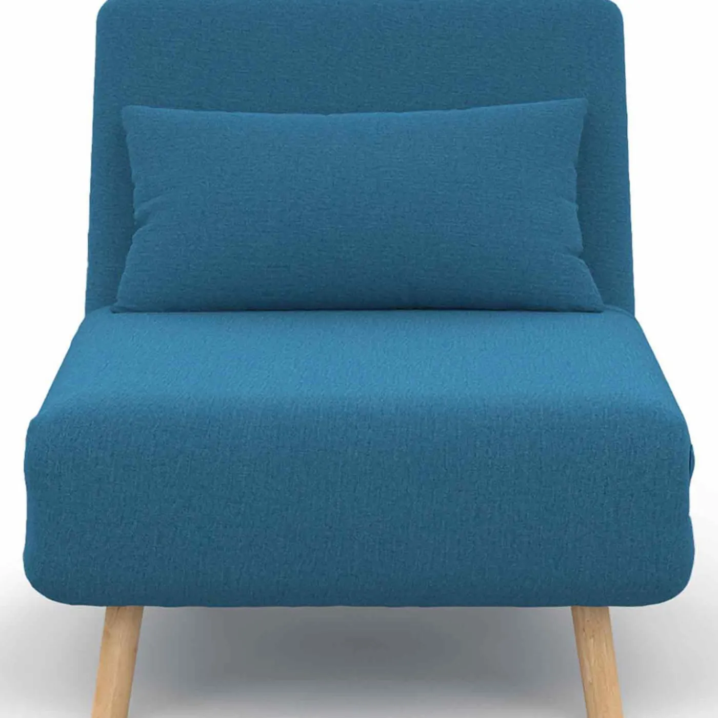 Fauteuil convertible en lit 1 place bleu canard
