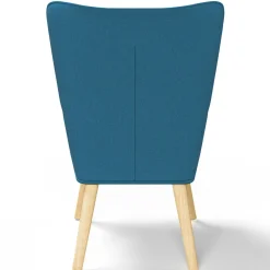 Fauteuil design scandinave bleu canard
