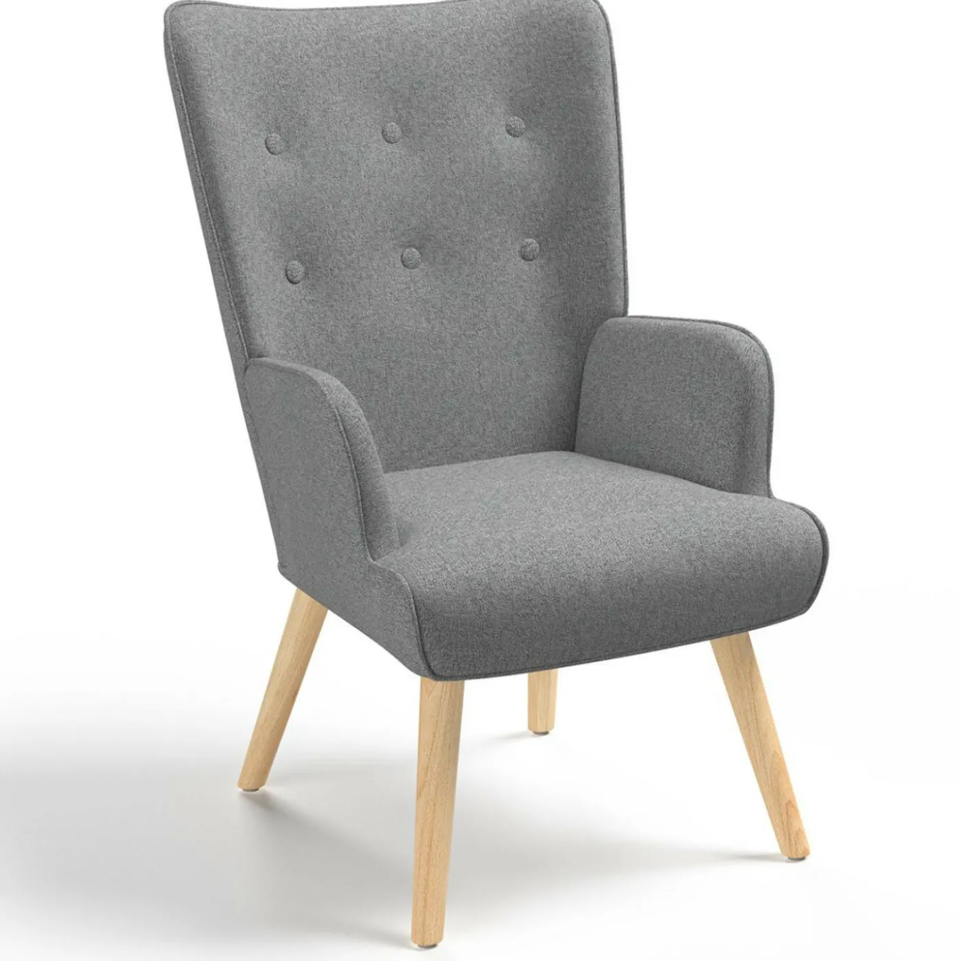 Fauteuil design scandinave gris clair