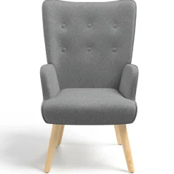 Fauteuil design scandinave gris clair