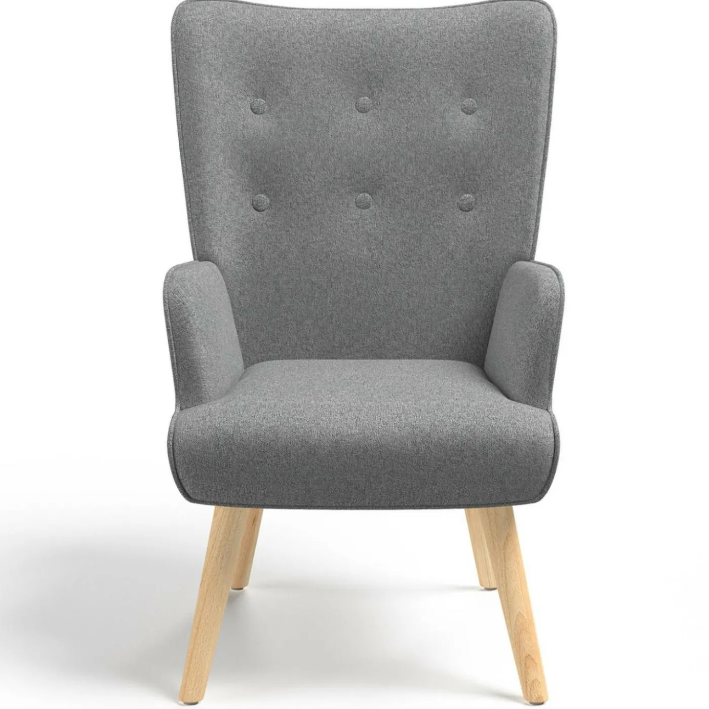 Fauteuil design scandinave gris clair