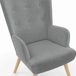 Fauteuil design scandinave gris clair