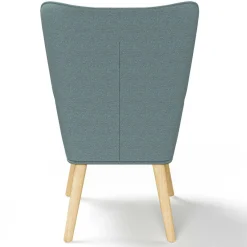 Fauteuil en tissu vert eucalyptus scandinave