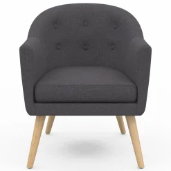 Fauteuil scandinave cabriolet gris anthracite