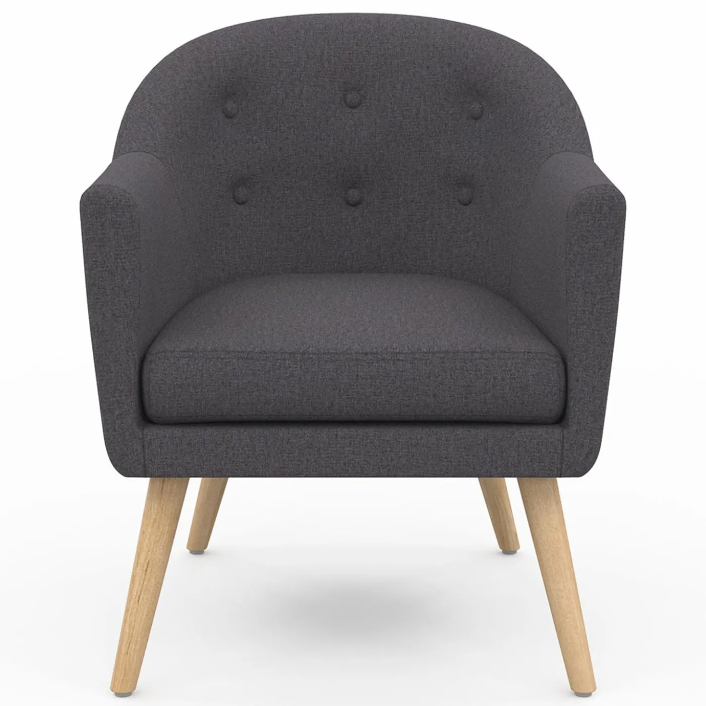 Fauteuil scandinave cabriolet gris anthracite