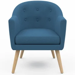Fauteuil scandinave cabriolet bleu