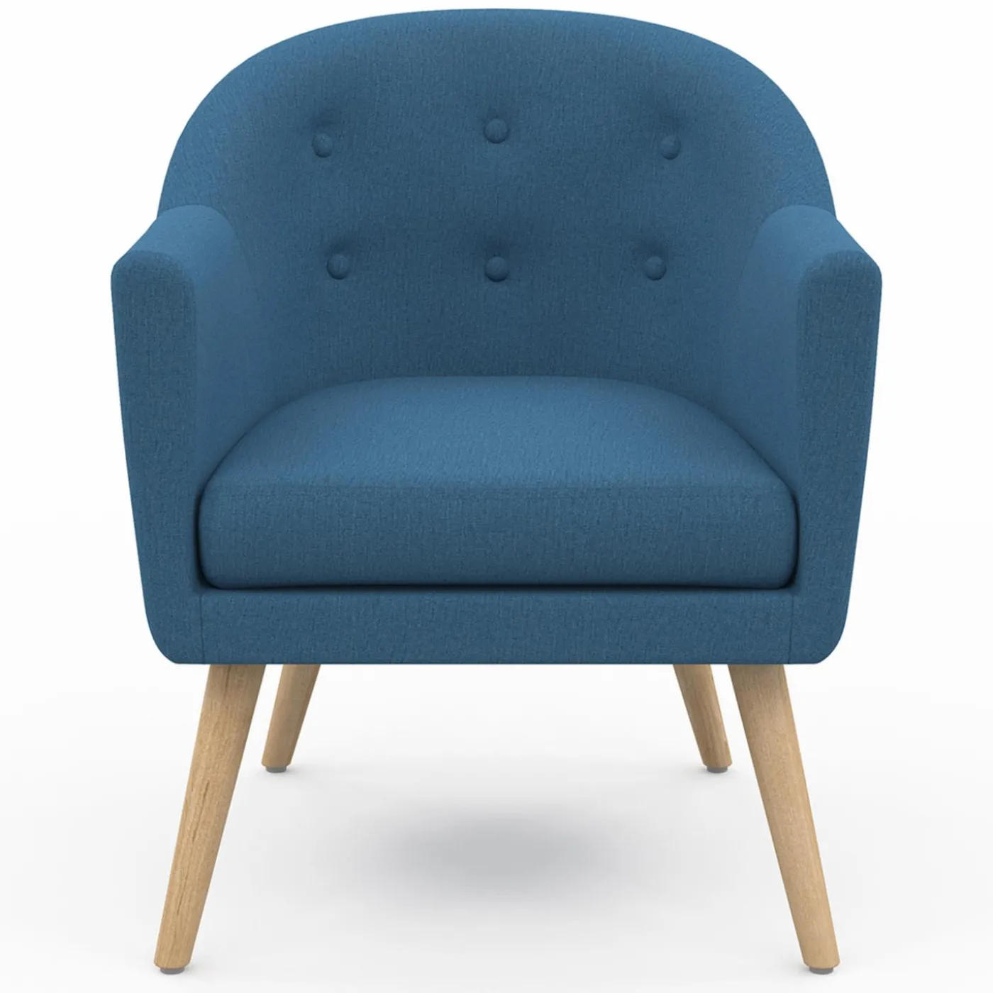 Fauteuil scandinave cabriolet bleu