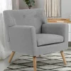 Fauteuil scandinave gris chiné
