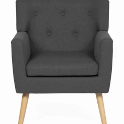 Fauteuil scandinave gris anthracite
