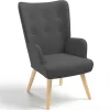 Fauteuil scandinave gris anthracite IVAR