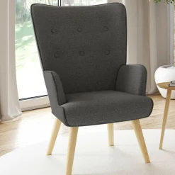 Fauteuil scandinave gris anthracite IVAR