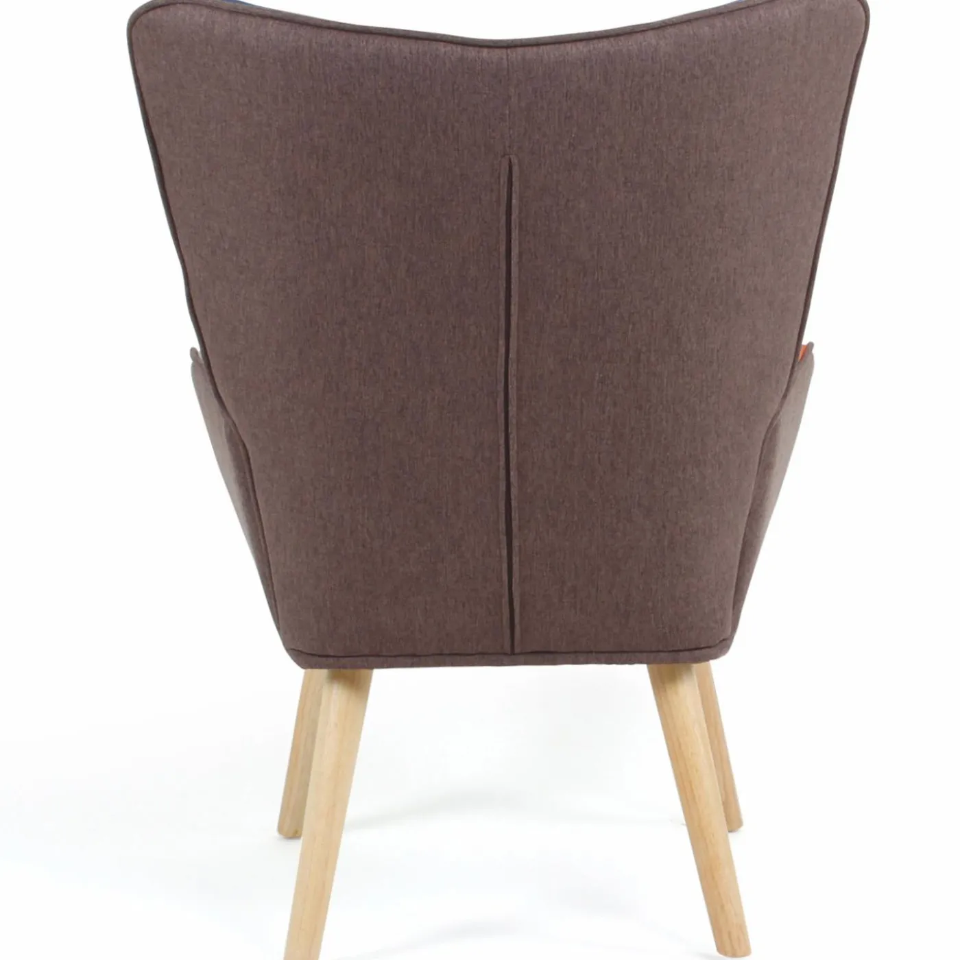 Fauteuil scandinave multicolore et imprimé pied de poule