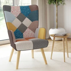 Fauteuil scandinave multicolore