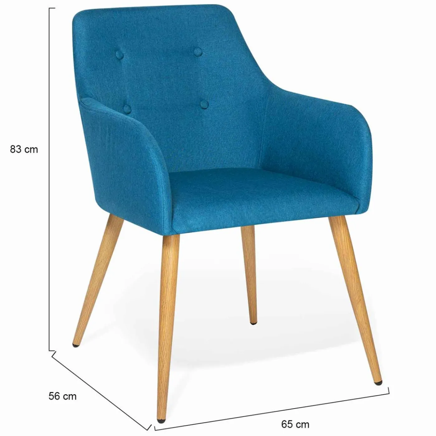 Fauteuils scandinaves bleu canard