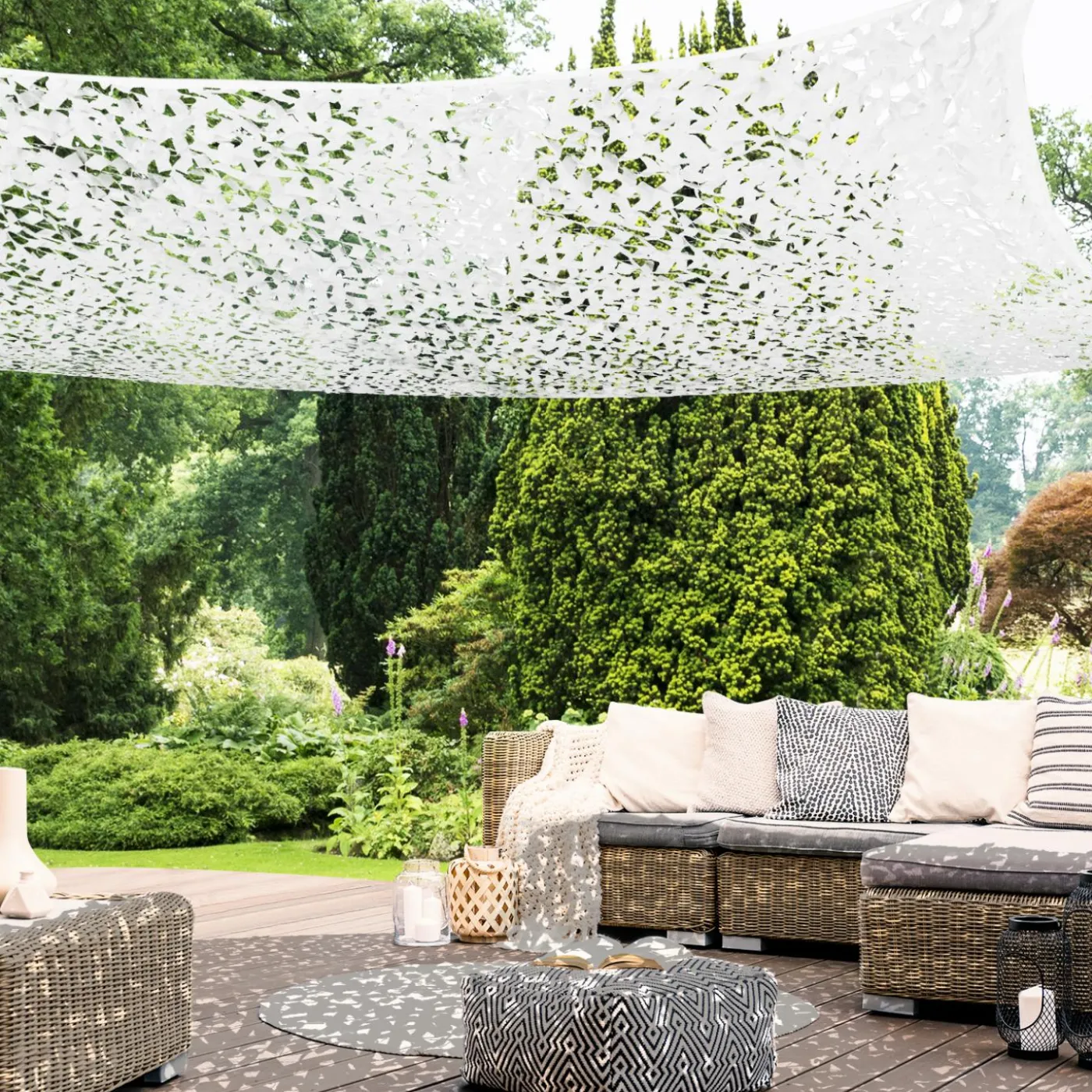 Filet camouflage blanc 3x4m