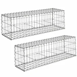 Gabions pour pierre (jardin) 100 x 30 x 30 cm : lot de 2