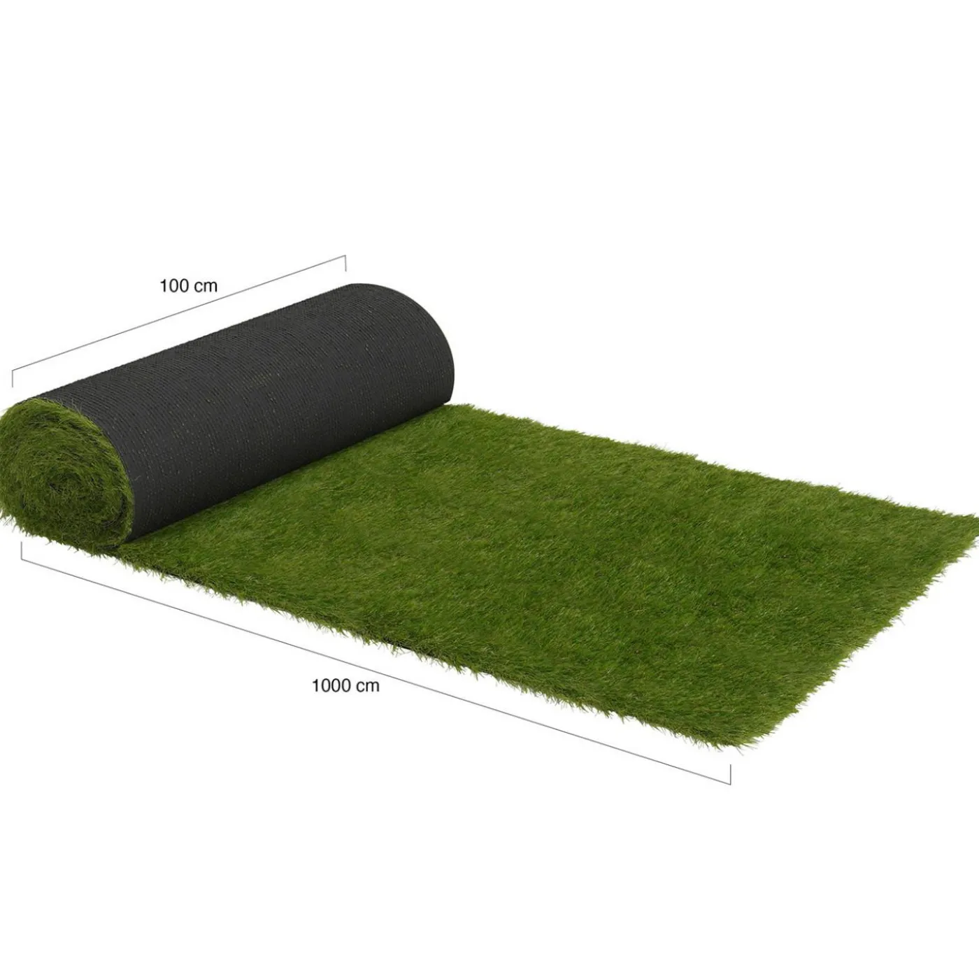 Gazon synthétique 40 mm d'épaisseur 1x10 M pour jardin / balcon