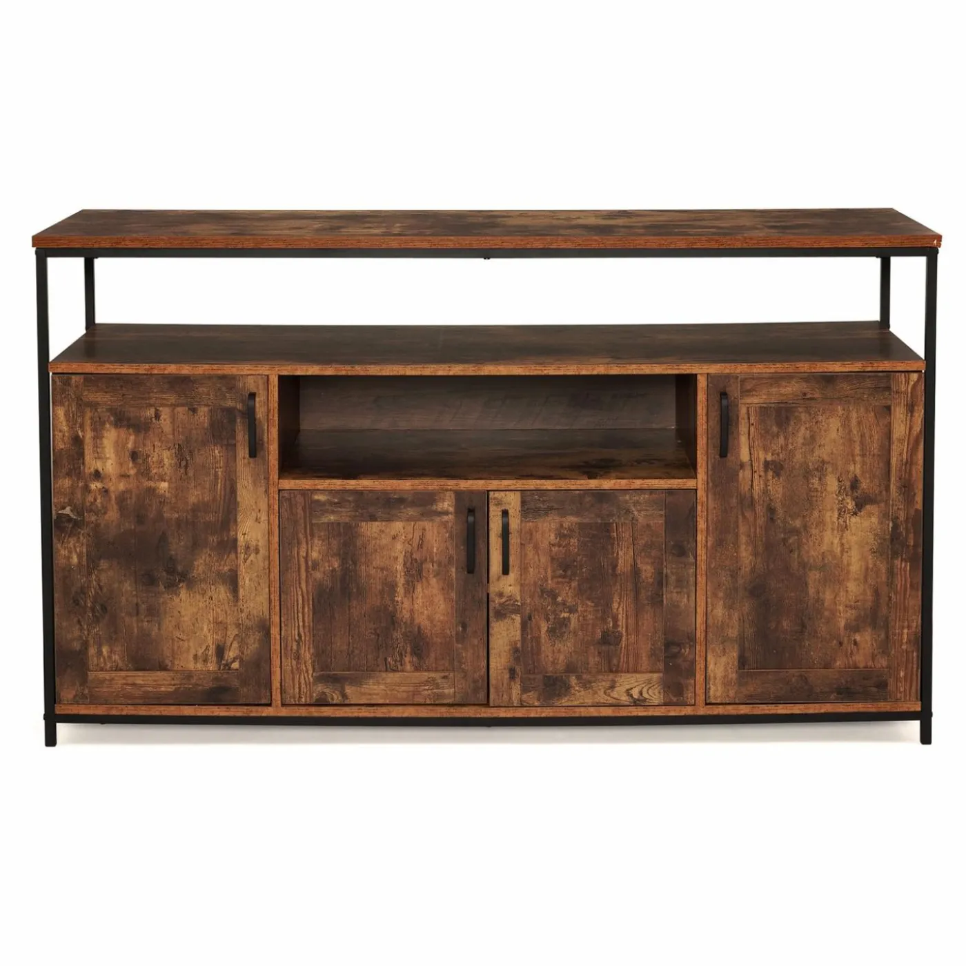 Grand buffet industriel effet bois vieilli