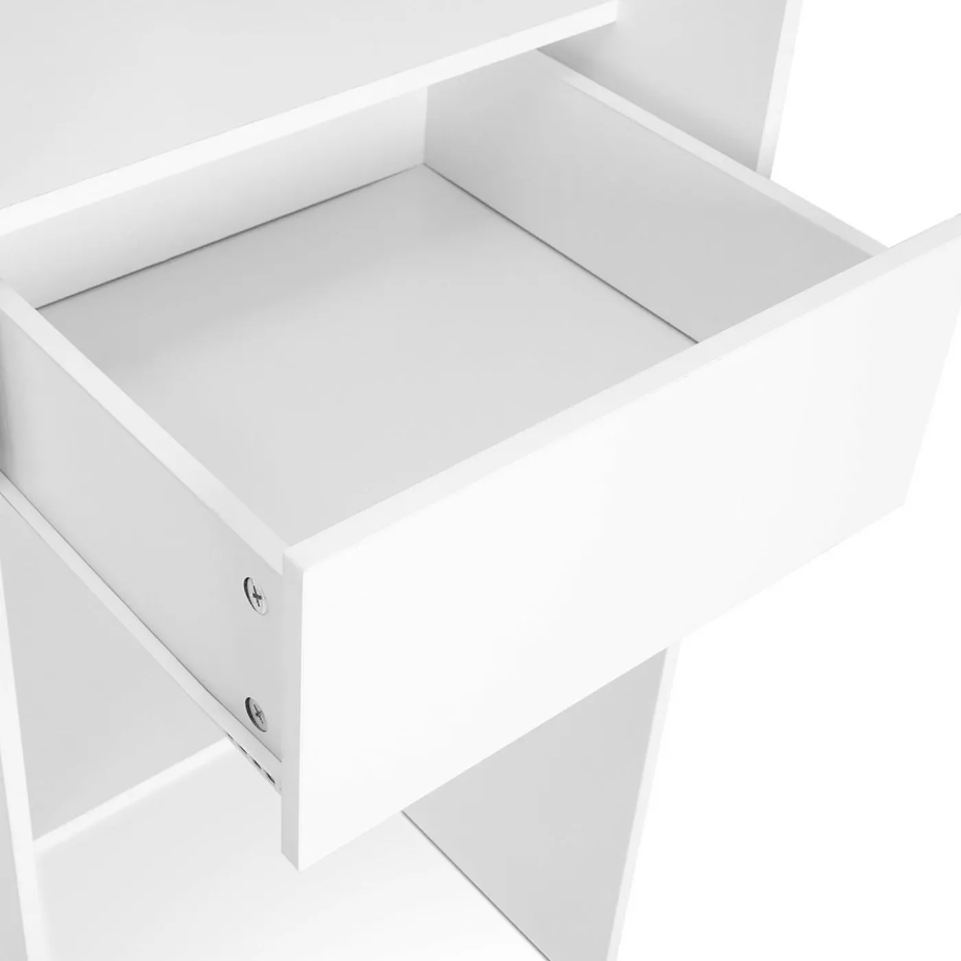 Grand dressing d’angle extensible 230x140x180 cm blanc
