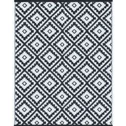 Grand tapis noir pour terrasse et extérieur