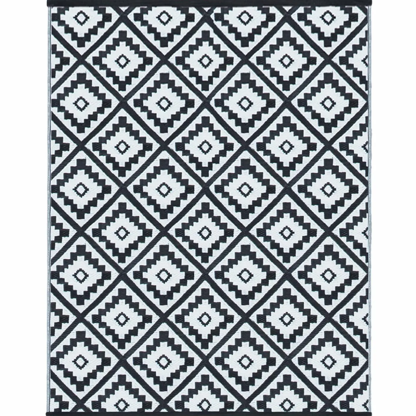 Grand tapis noir pour terrasse et extérieur