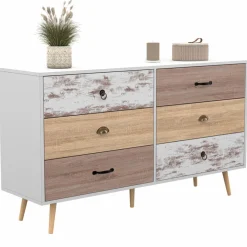 Grande commode scandinave XXL 6 tiroirs