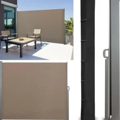 Housse pour paravent rétractable hauteur 2m noire