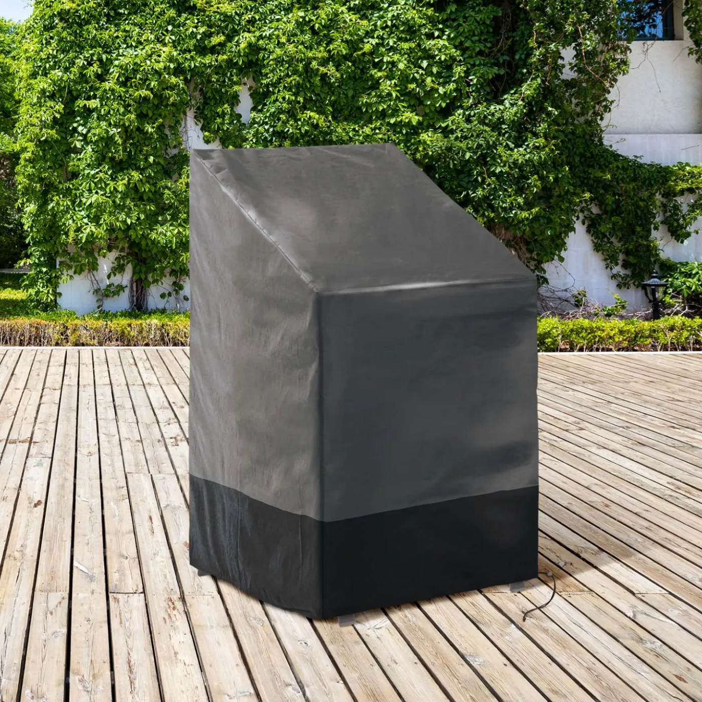 Housse protection chaise imperméable grise et noire