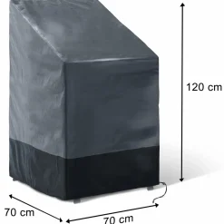 Housse protection chaise imperméable grise et noire