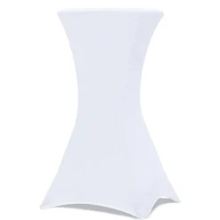 Housses blanches pour table haute de réception