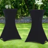 Housses noires pour table haute de réception